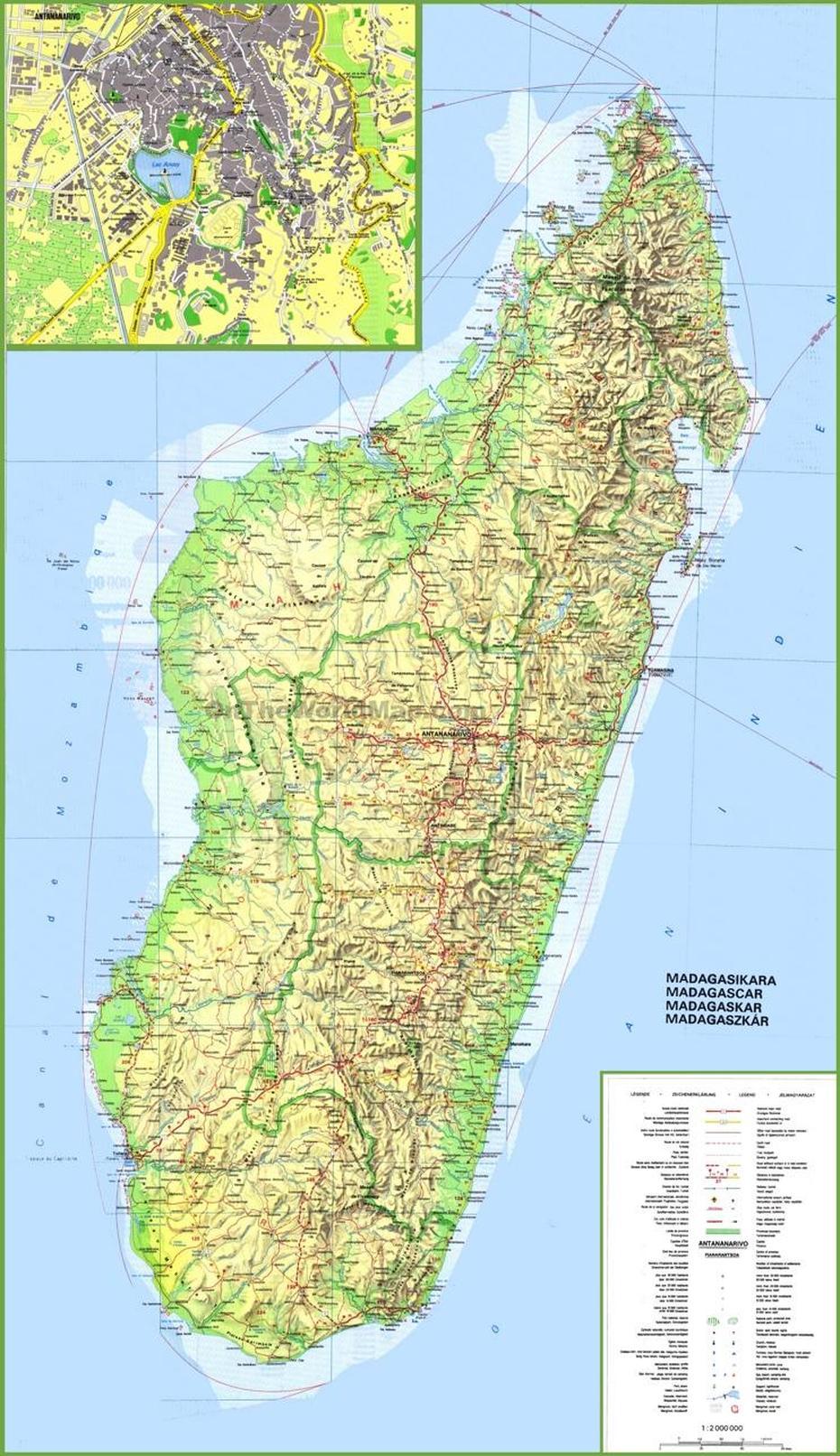 Large Detailed Map Of Madagascar, Anosiala, Madagascar, Madagascar Climate, Madagascar Rivers