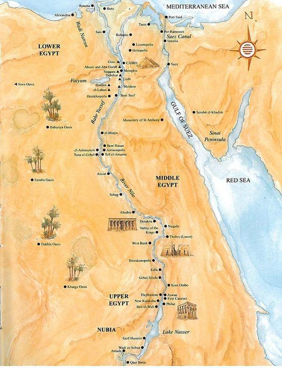 Map Of Egypt | Ancient Egypt Map, Egypt Map, Ancient Egypt, Fāraskūr, Egypt, Ancient Egypt Desert, Egypt Africa