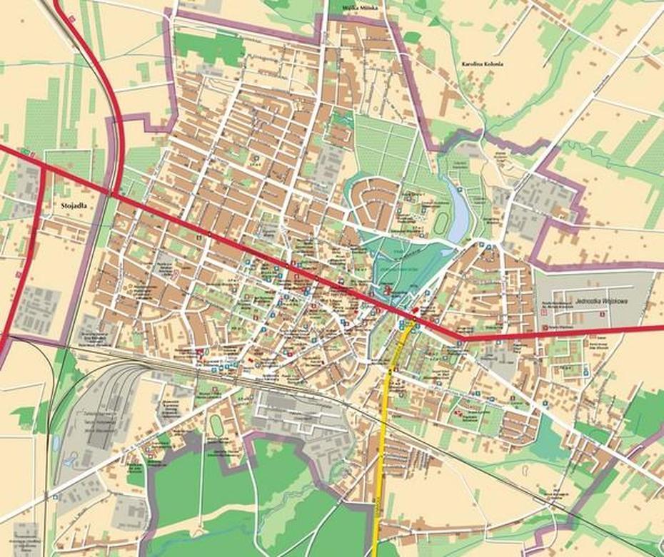 Minsk Mazowiecki City Map – Minsk Mazowiecki Poland  Mappery, Mińsk Mazowiecki, Poland, Fud Mińsk Mazowiecki, Mazowiecki Poland