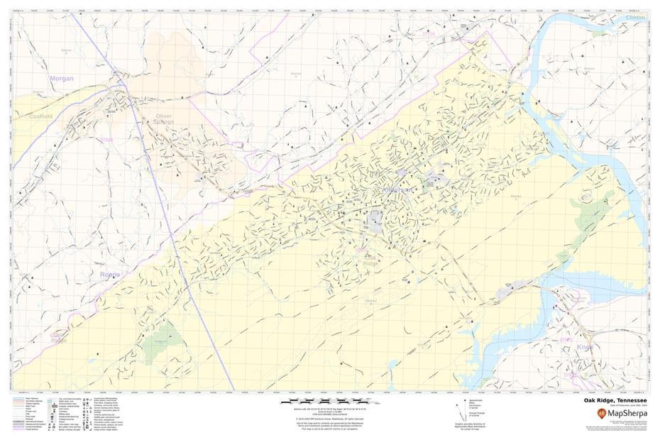Oak Ridge Map, Tennessee, Oak Ridge, United States, Oak Ridges Trail, Oak Ridge Nj