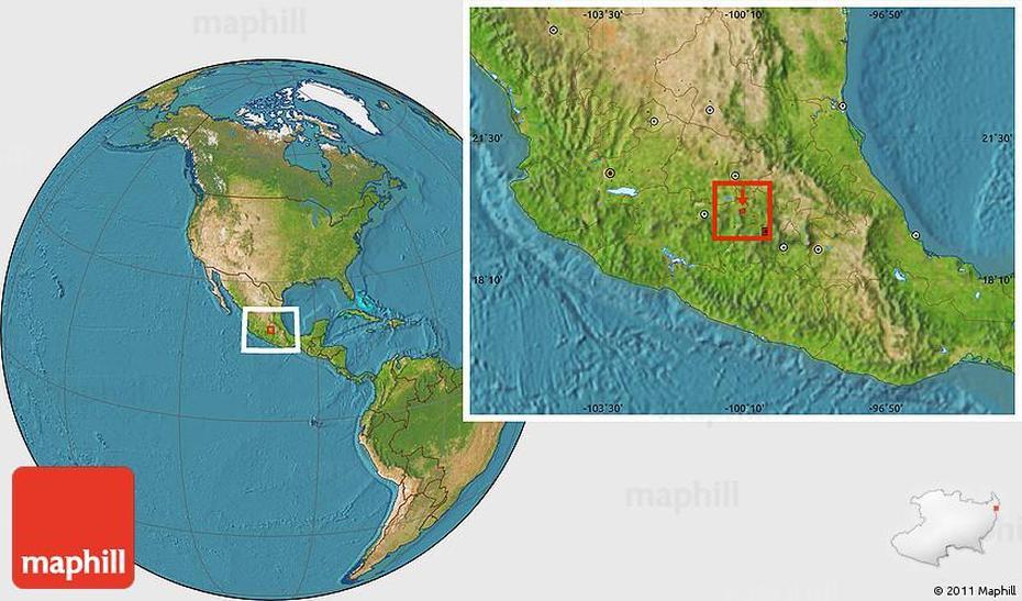 Satellite Location Map Of Tlalpujahua, Tlalpujahua De Rayón, Mexico, Michoacan  State, Los Reyes Michoacan Mexico