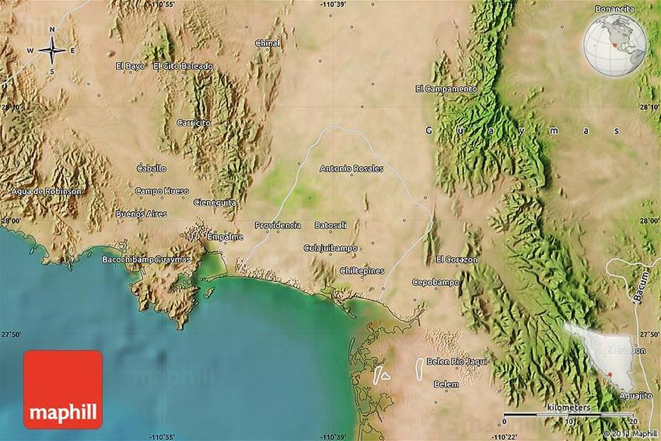 Satellite Map Of Empalme, Empalme, Mexico, Empalme Sonora Centro, Empalme Escobedo