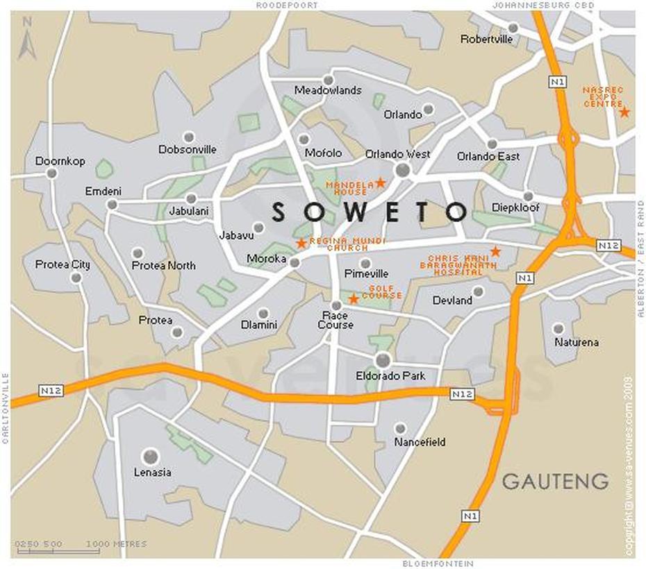 Soweto Map And Soweto Satellite Image, Soweto, South Africa, Soweto In South Africa, Soweto City