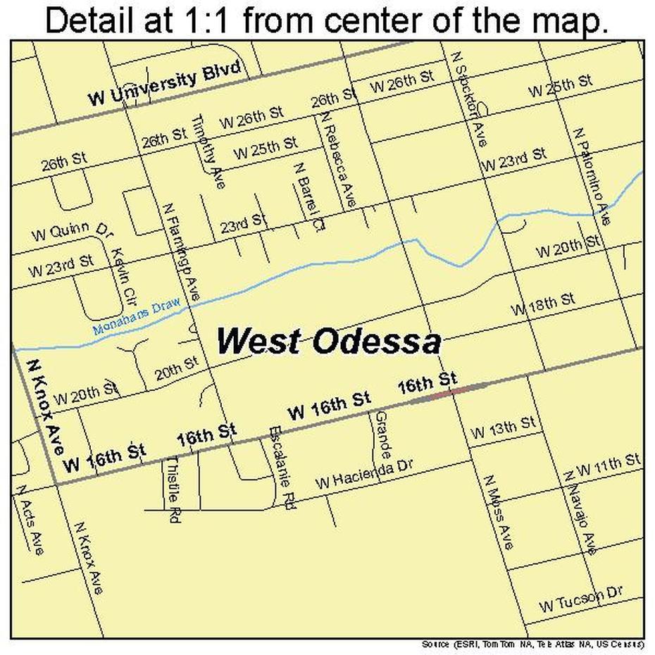 West Odessa Texas Street Map 4877728, West Odessa, United States, Us  Puzzle United States, Interactive United States