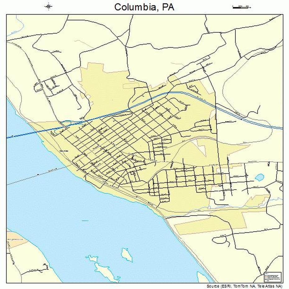 Columbia Pennsylvania Street Map 4215384, Pensilvania, Colombia, Barranquilla Colombia, Colombia  Geography