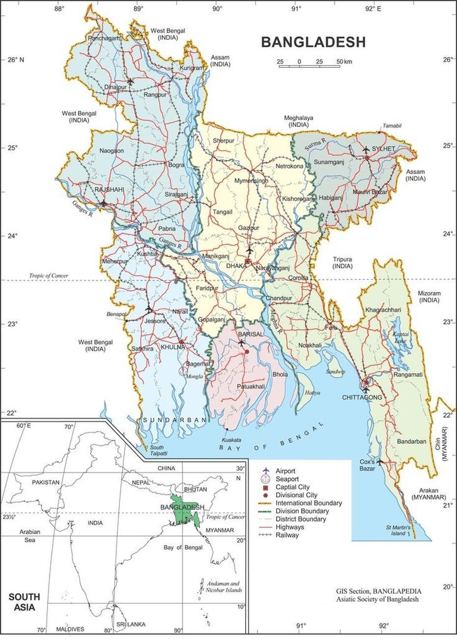 District Map Of Bangladesh, Dāganbhuiya, Bangladesh, India- Bangladesh, Bangladesh Capital