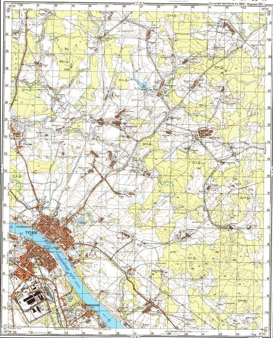 Download Topographic Map In Area Of Tutayev – Mapstor, Tutayev, Russia, Russia  With Countries, Western Russia