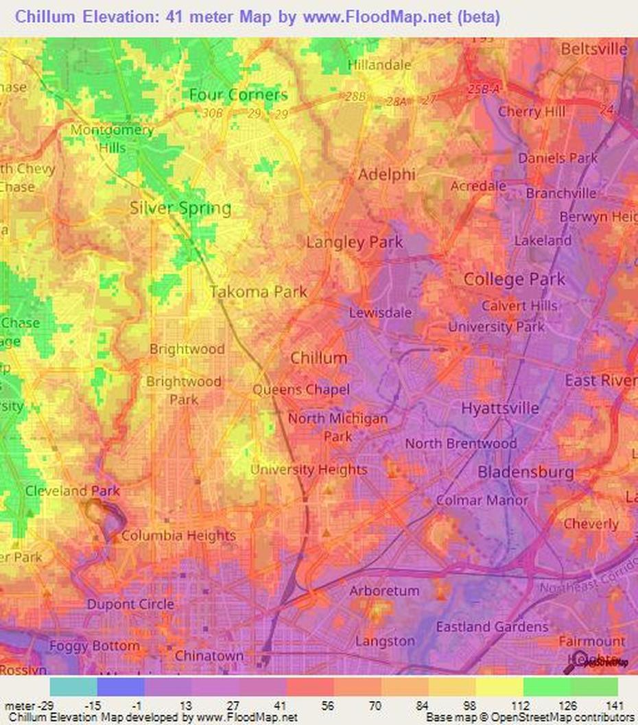 Elevation Of Chillum,Us Elevation Map, Topography, Contour, Chillum, United States, United States  Color, United States  With City