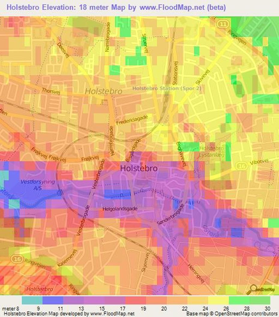 Elevation Of Holstebro,Denmark Elevation Map, Topography, Contour, Holstebro, Denmark, Legoland Denmark, Middelfart Denmark