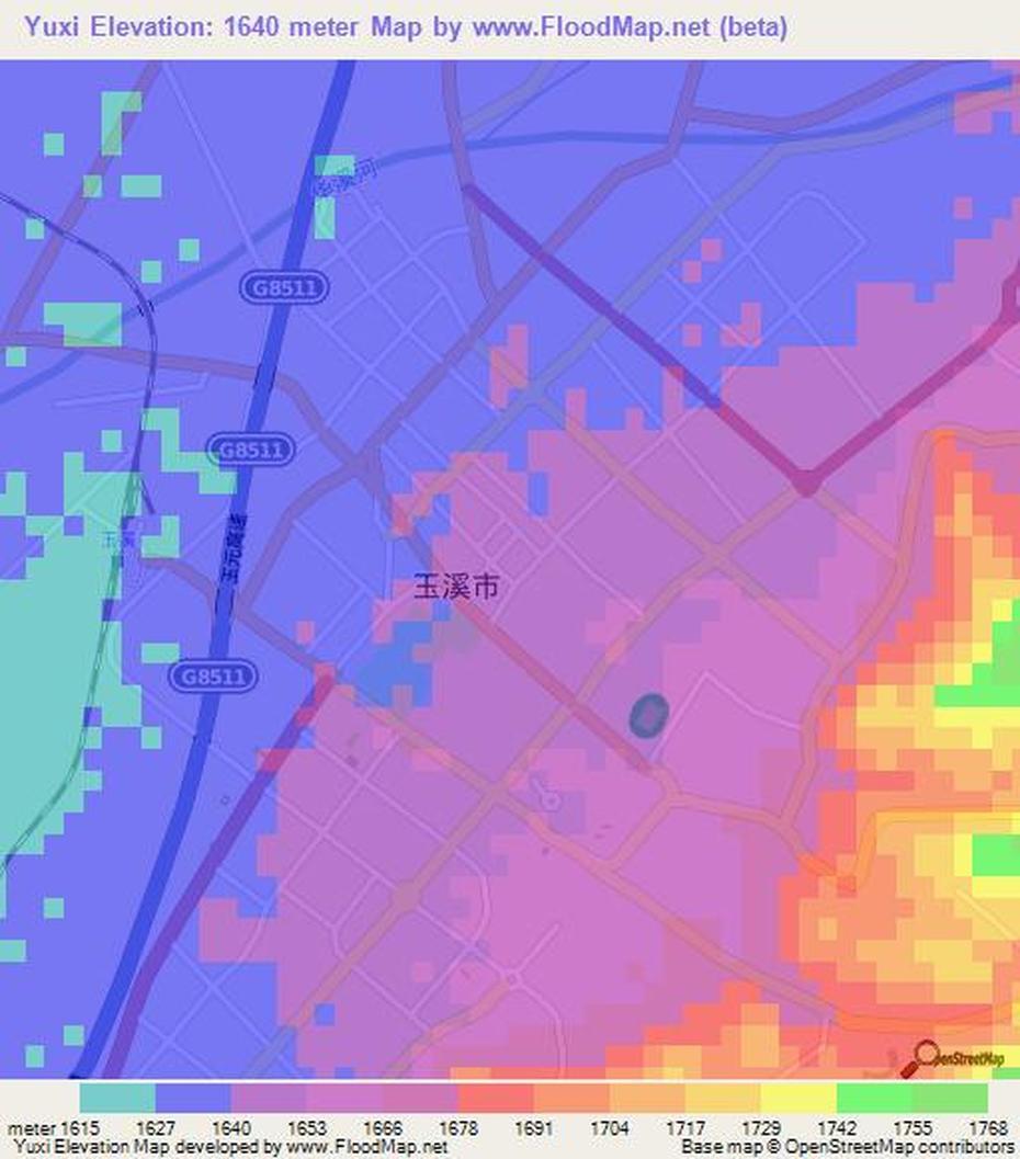 Elevation Of Yuxi,China Elevation Map, Topography, Contour, Yuxi, China, Nanyang China, 郑州 China