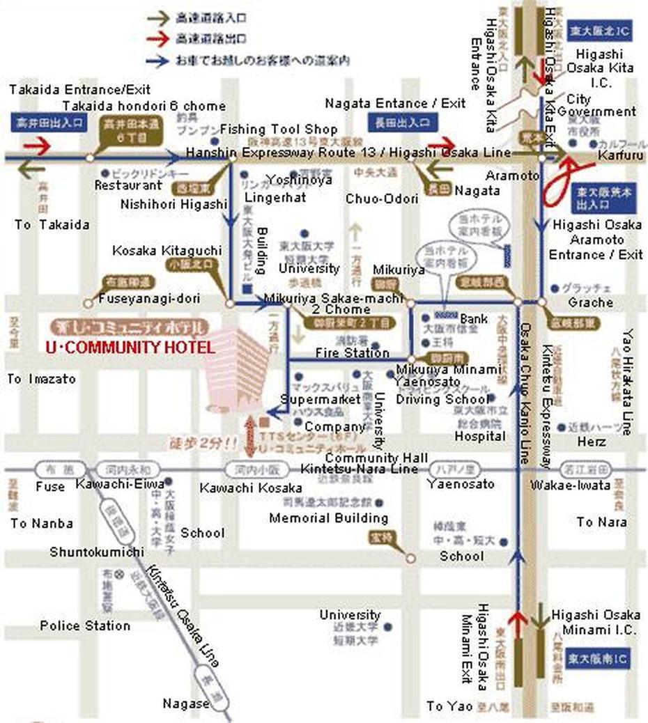 Higashiosaka Map, Higashi-Ōsaka, Japan, Izu Japan, Osaka Umeda  Station