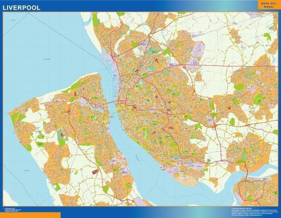 Liverpool Wall Map | Digital Maps. Netmaps Uk Vector Eps & Wall Maps, Liverpool, United Kingdom, Liverpool On  Of England, Liverpool  Merseyside