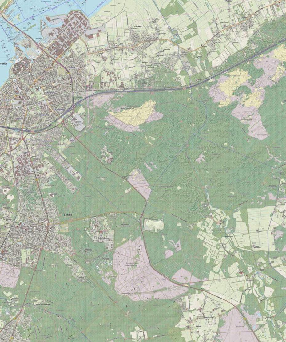 Map : Ermelo Erea, Part Of The Veluwe Forrests, In The Netherlands …, Ermelo, Netherlands, Ermelo Nederland, Netherlands Castles