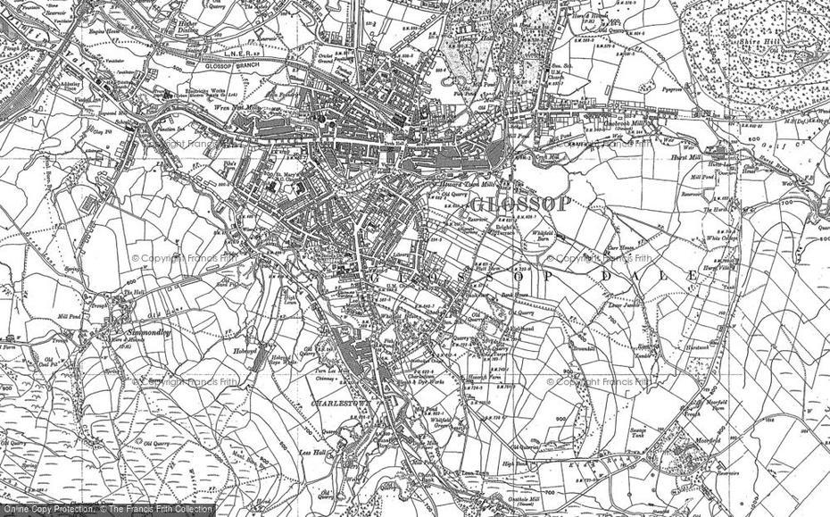 Map Of Glossop, 1897 – Francis Frith, Glossop, United Kingdom, Glossop, United Kingdom