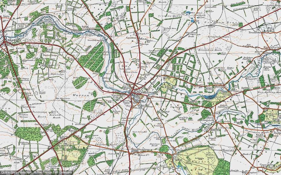 Map Of Thetford, 1920 – Francis Frith, Thetford, United Kingdom, Abingdon  Oxon, Abingdon Md