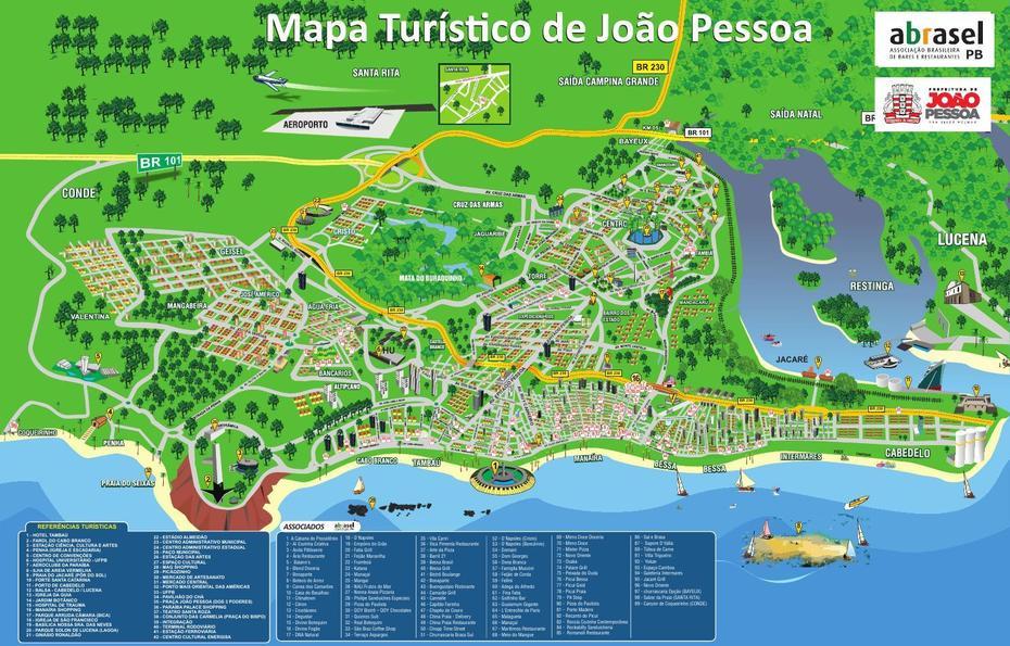 Mapa Abrasel Turistico E Gastronomico De Joao Pessoa By Abraselpb – Issuu, João Pessoa, Brazil, Joao Passe O Brazil, Sao Paulo State