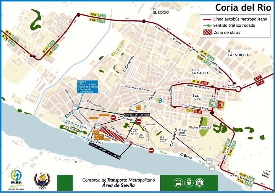 Mapa De Coria Del Rio | Comouno, Coria Del Río, Spain, Del Rio Spain, Rio Guadalquivir