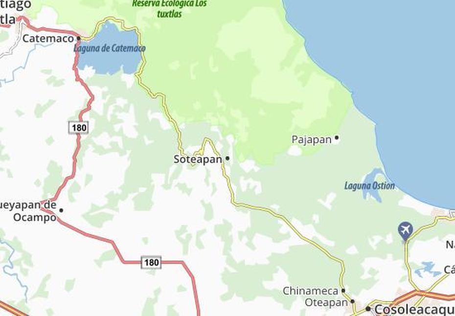 Mapa Michelin Soteapan – Mapa Soteapan – Viamichelin, Soteapan, Mexico, Chichen Itza Mexico, Mexico  Showing States