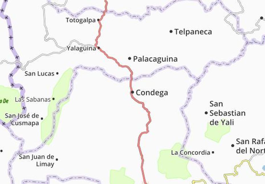 Michelin Condega Map – Viamichelin, Condega, Nicaragua, Nicaragua Volcanoes, Corinto Nicaragua