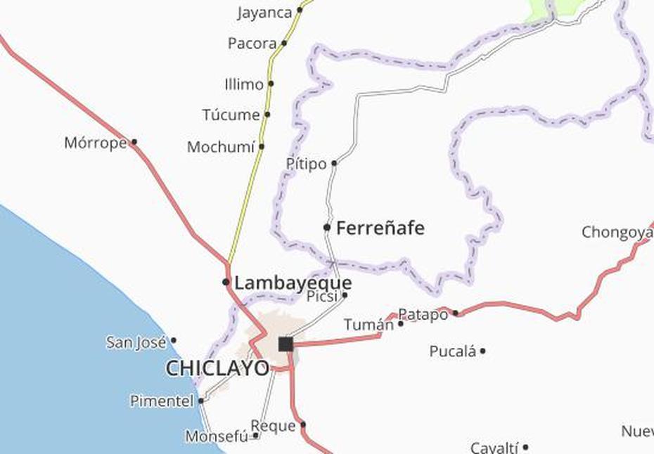 Michelin Ferrenafe Map – Viamichelin, Ferreñafe, Peru, Machu Picchu, Physical  Of Peru