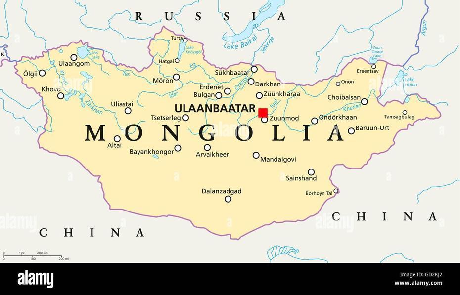 Mongolia In, Capital Of Mongolia, National Borders, Ulaanbaatar, Mongolia