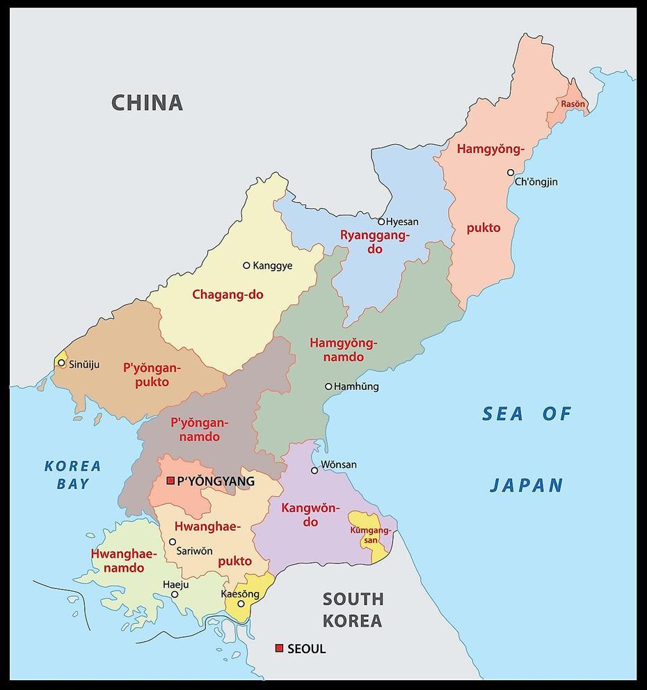 North Korea Maps & Facts – World Atlas, Wŏnsan, North Korea, North Korea Rail, North Korea Provinces