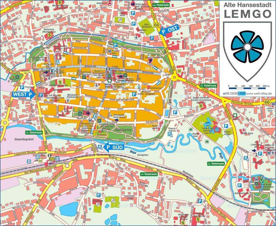 Stadtplan Von Lemgo | Detaillierte Gedruckte Karten Von Lemgo …, Lemgo, Germany, Lippe Germany, Dachau