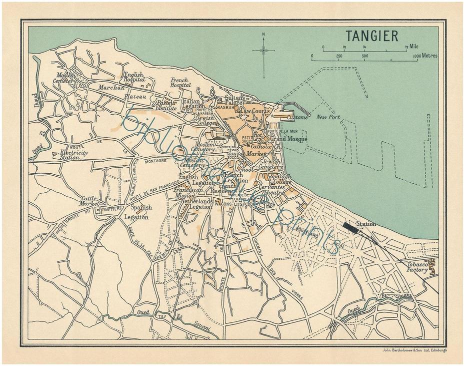 Tangier Morocco 1923 Map Fine Art Print | Etsy, Tangier, Morocco, Tangier Kasbah, Casbah Tangier Morocco