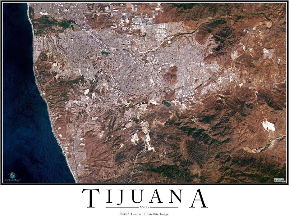 Tijuana Wall Map By Outlook Maps – Mapsales, Tijuana, Mexico, Mexicali Mexico, California Mexico Border