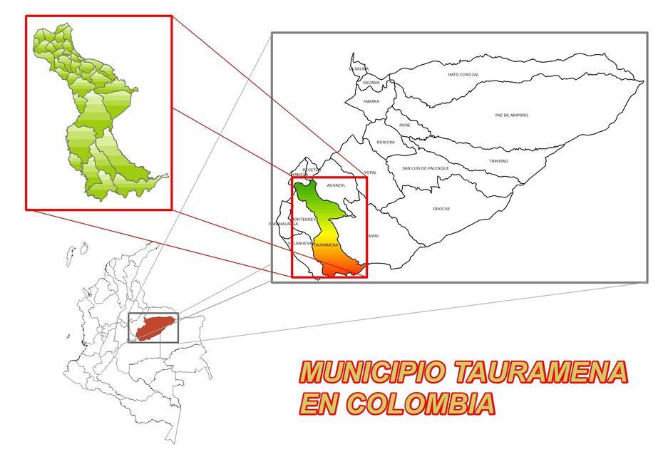 Ubicacion Tauramena – Conservacion Mamiferos Silvestres De Tauramena …, Tauramena, Colombia, Colombia Capital, Detailed  Of Colombia