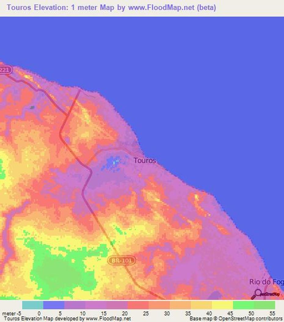 Brazil  Drawing, Rio, Topography, Touros, Brazil