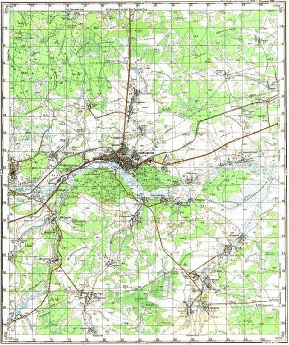 Download Topographic Map In Area Of Kamyshlov, Voskhod, Zakharovskoye …, Kamyshlov, Russia, Omsk Russia, South Russia