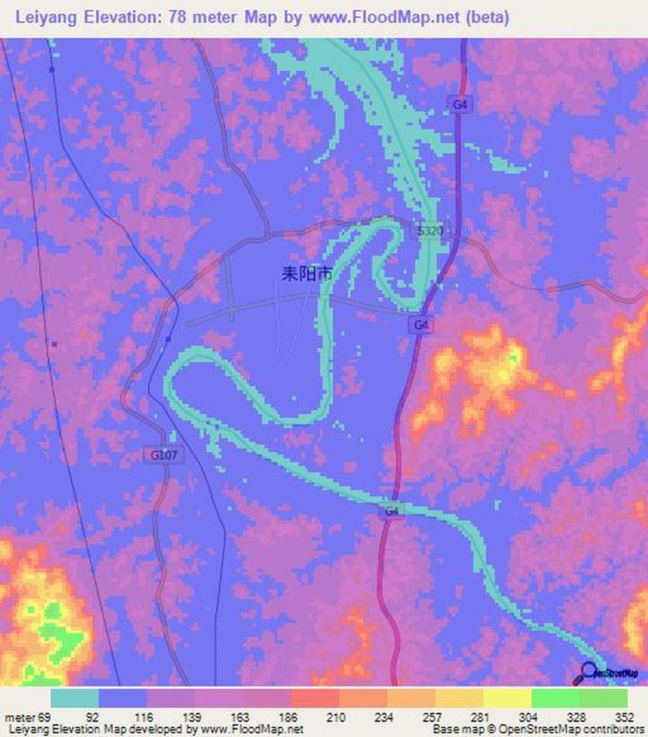 Elevation Of Leiyang,China Elevation Map, Topography, Contour, Leiyang, China, Inner Mongolia China Pics, Tianjin