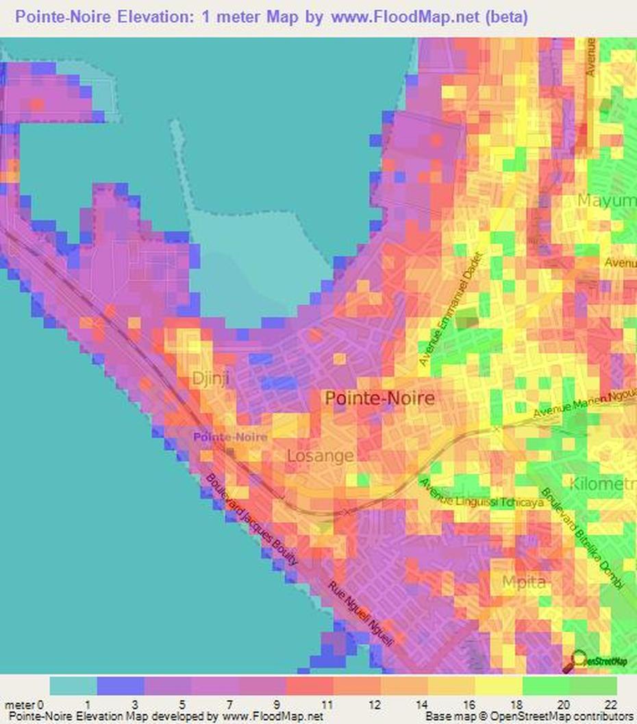 Elevation Of Pointe-Noire,Congo (Brazzaville) Elevation Map, Topography …, Pointe-Noire, Congo (Brazzaville), La Carte Du Congo, Pointe Noire Guadeloupe