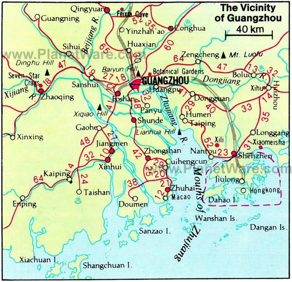 Guangzhou Map City Of China | Map Of China City Physical Province Regional, Guankou, China, Yinchuan, Heilongjiang China