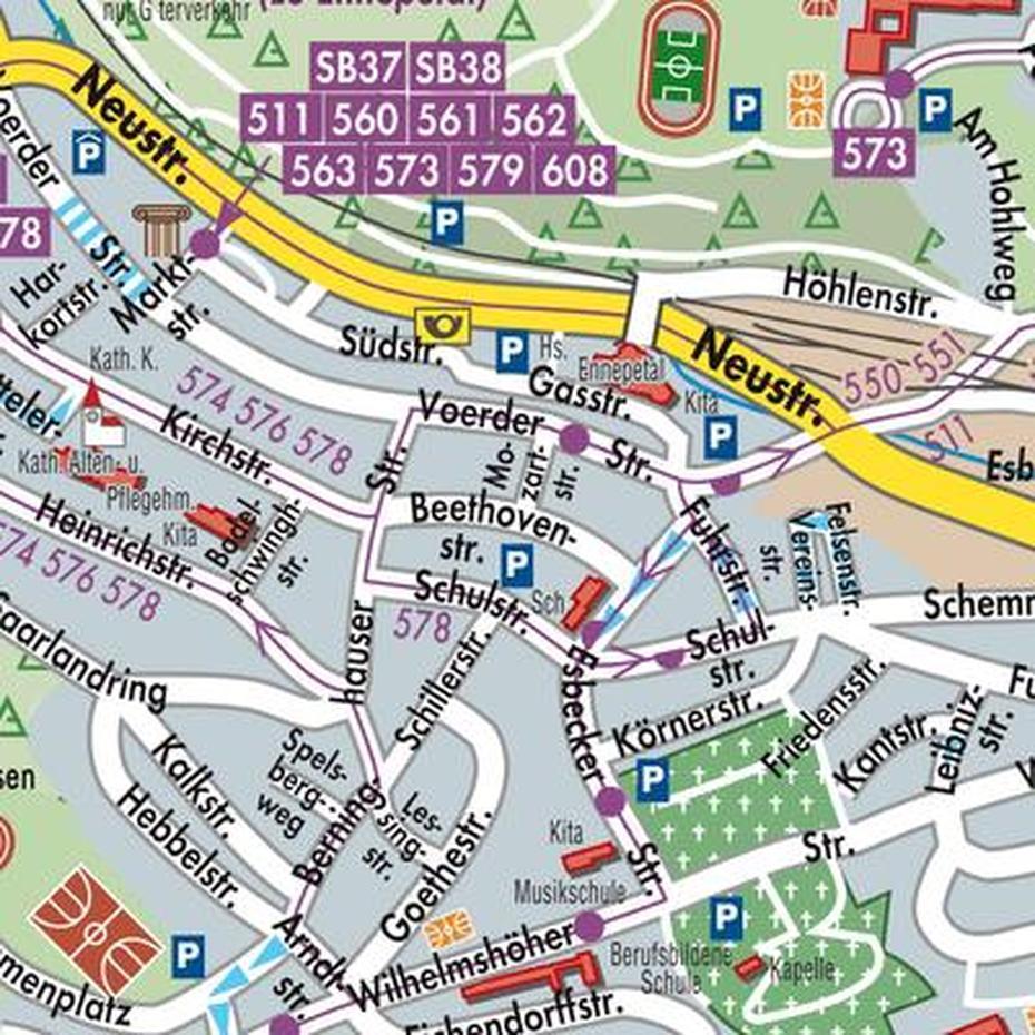 Karte Von Ennepetal – Stadtplandienst Deutschland, Ennepetal, Germany, Germany Topographic, Time Zone  Germany