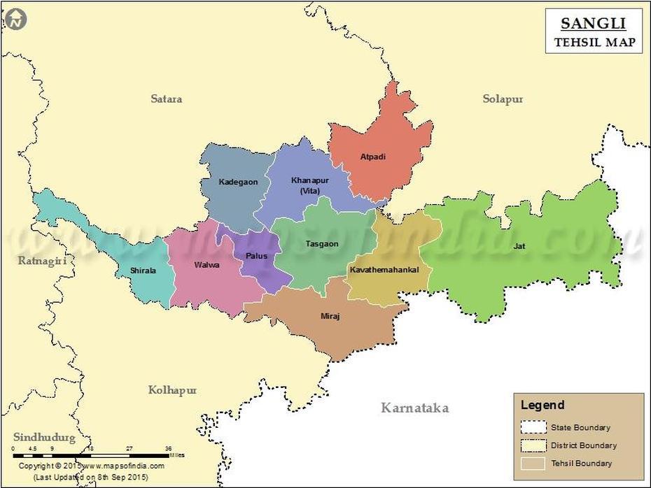 Maharashtra  With Cities, Sangli  District, Sangli, Sāngli, India