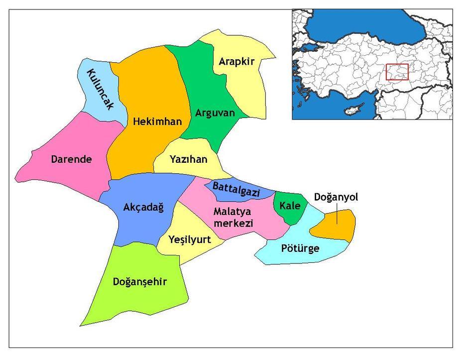 Malatya Map, Malatya, Turkey, Kayseri Turkey, Mersin Turkey