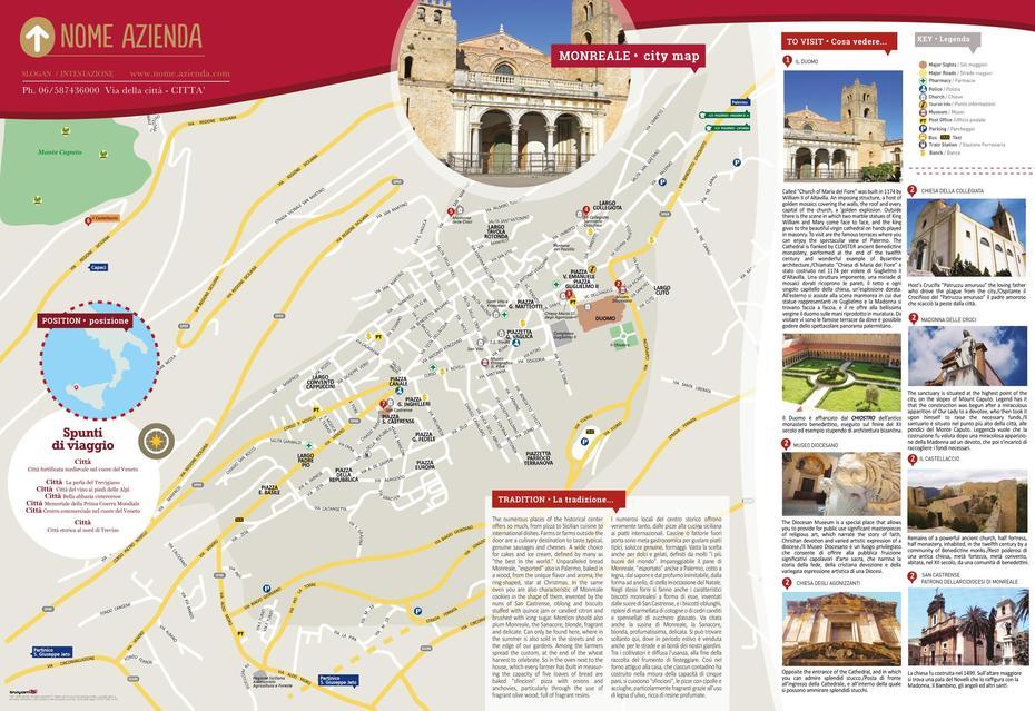 Mappa Di Monreale – Cartina Di Monreale Personalizzata, Monreale, Italy, Cattedrale Di Monreale, Monreale Sicily