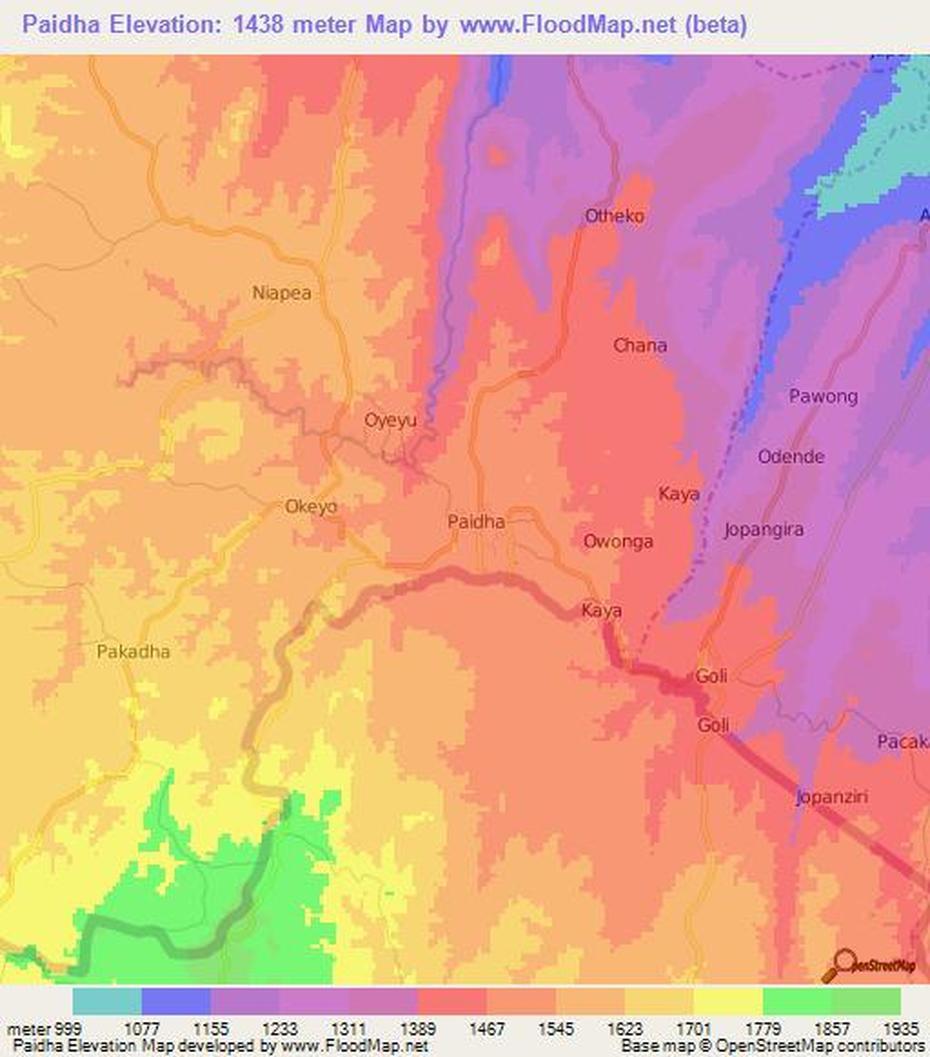 Paidha Town, Northern Uganda, Topography, Paidha, Uganda