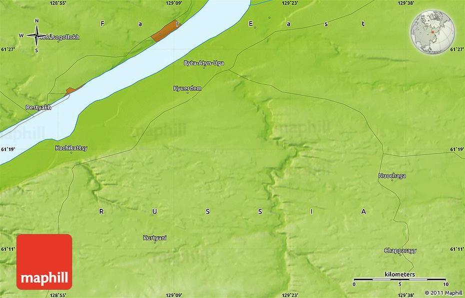 Physical Map Of Pokrovsk, Pokhvistnevo, Russia, Russia  Cartoon, Russia  In World