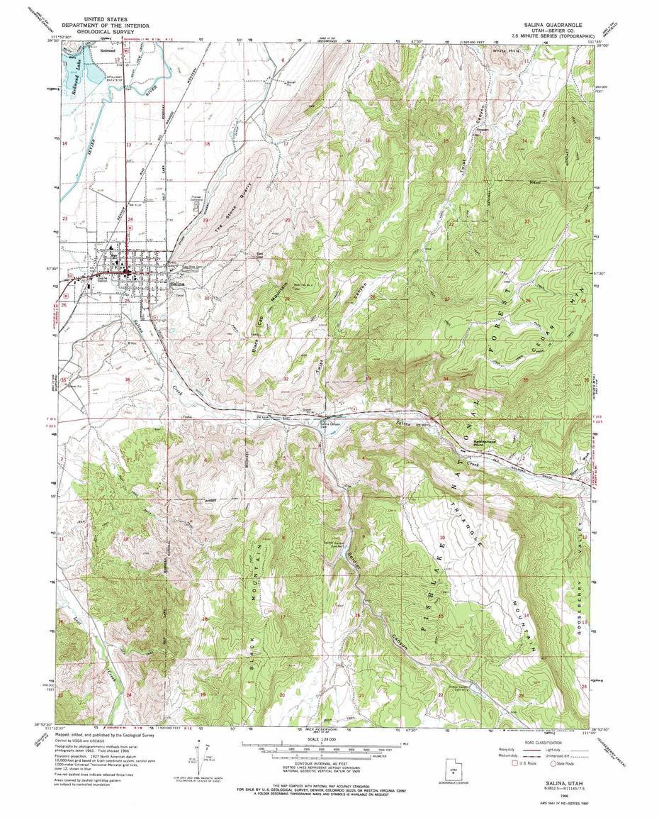 Salina Topographic Map, Ut – Usgs Topo Quad 38111H7, Salina, United States, Salina Italy, San Miguel De Salinas