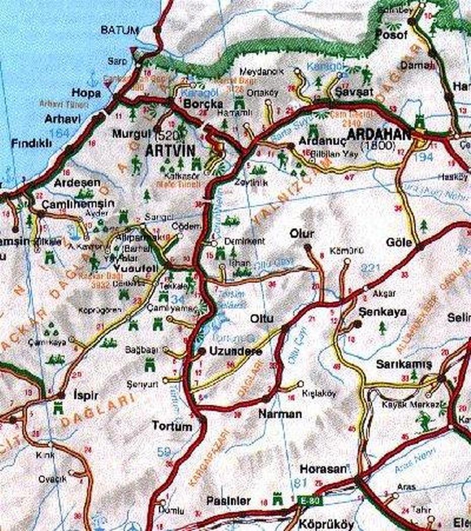 Artvin Map – Turkey, Artvin, Turkey, Ayvalik Turkey, Kastamonu  Tosya