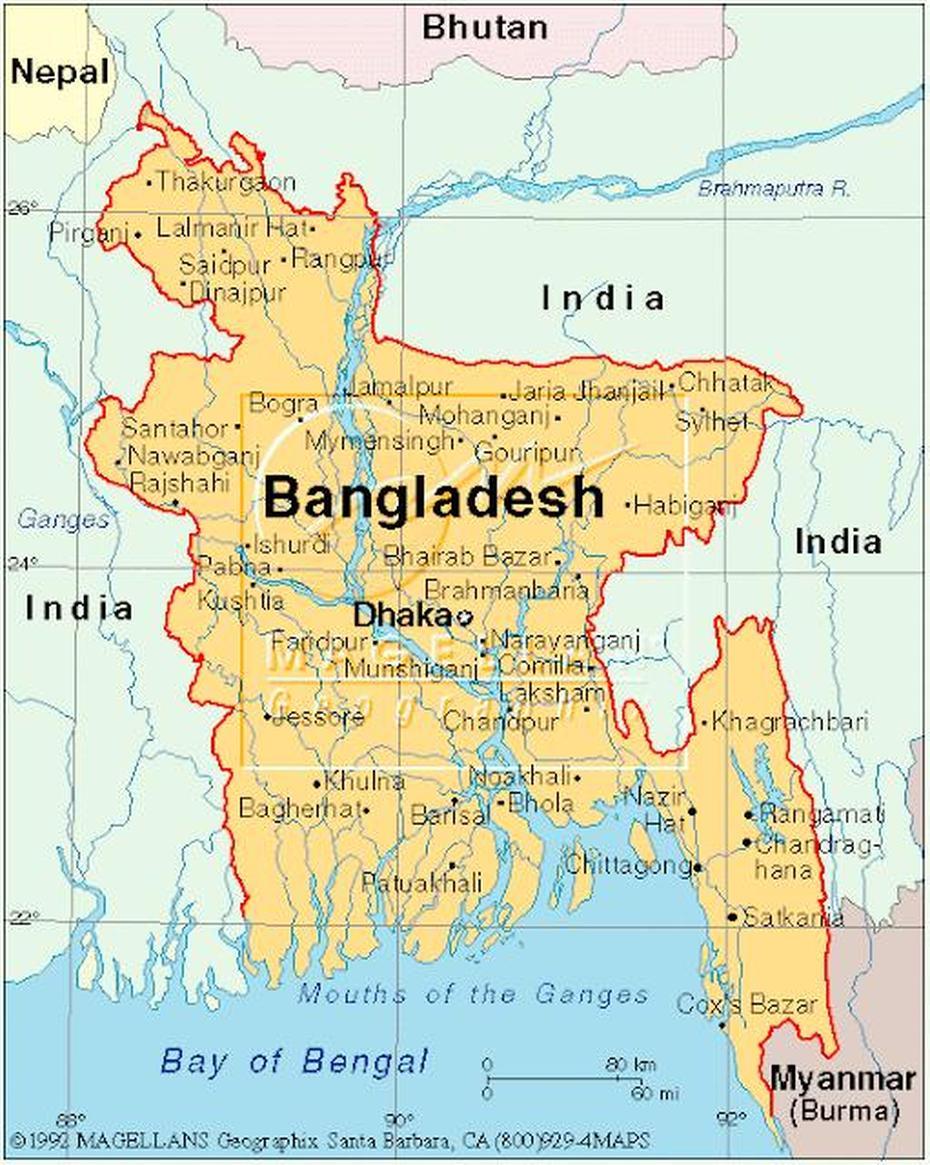 Bangladesh Map Political Regional | Maps Of Asia Regional Political City, Rangapukur, Bangladesh, Bangladesh Country, Chittagong