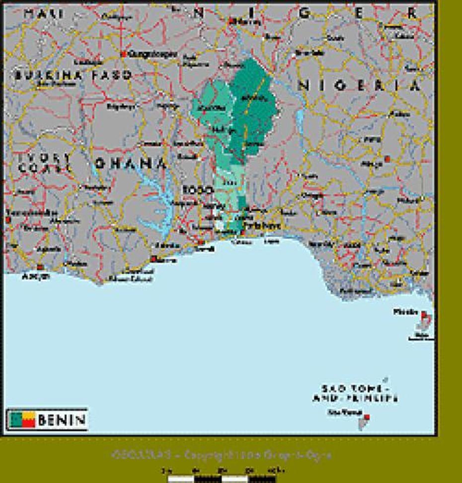 Benin Political Wall Map | Maps, Agblangandan, Benin, Benin Capital, Ancient Benin