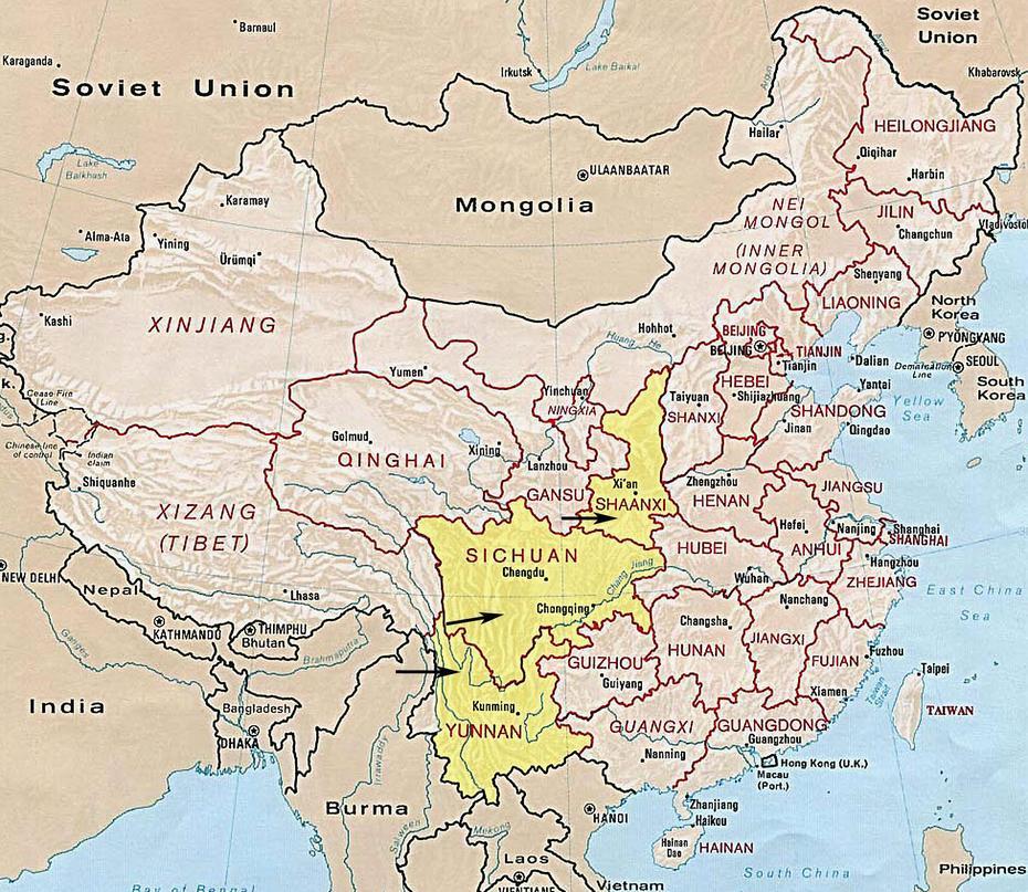 Of China With Cities, China On  Of World, China , Xinleitou, China