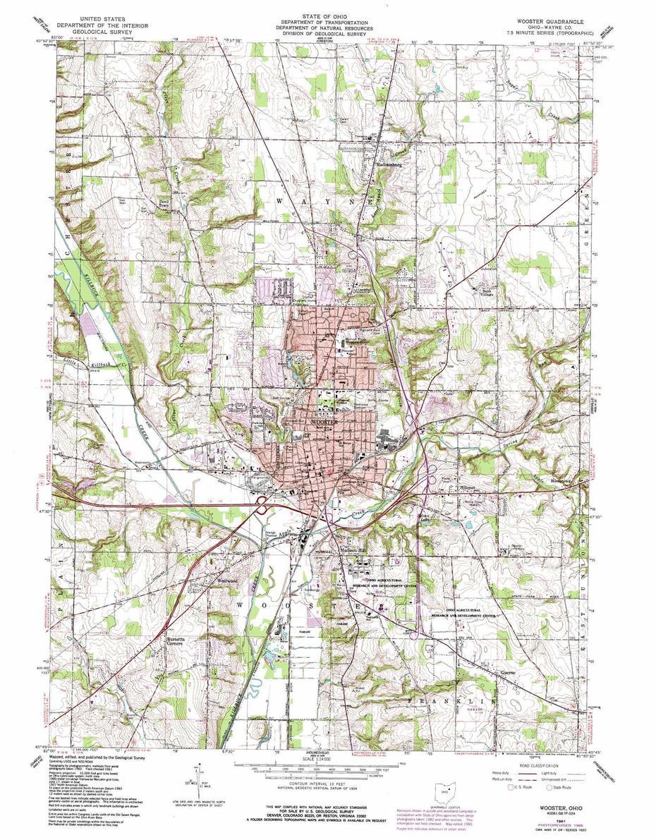 Coshocton Ohio, Wooster University, Usgs Topo, Wooster, United States