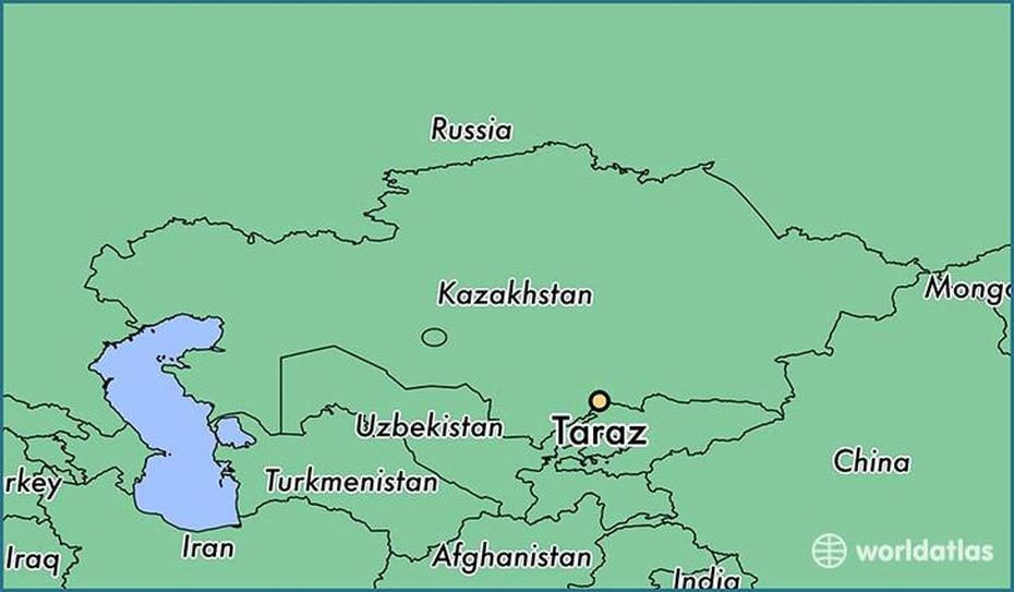 Kazakhstan  Outline, Kazakhstan  With Cities, Kazakhstan, Taraz, Kazakhstan