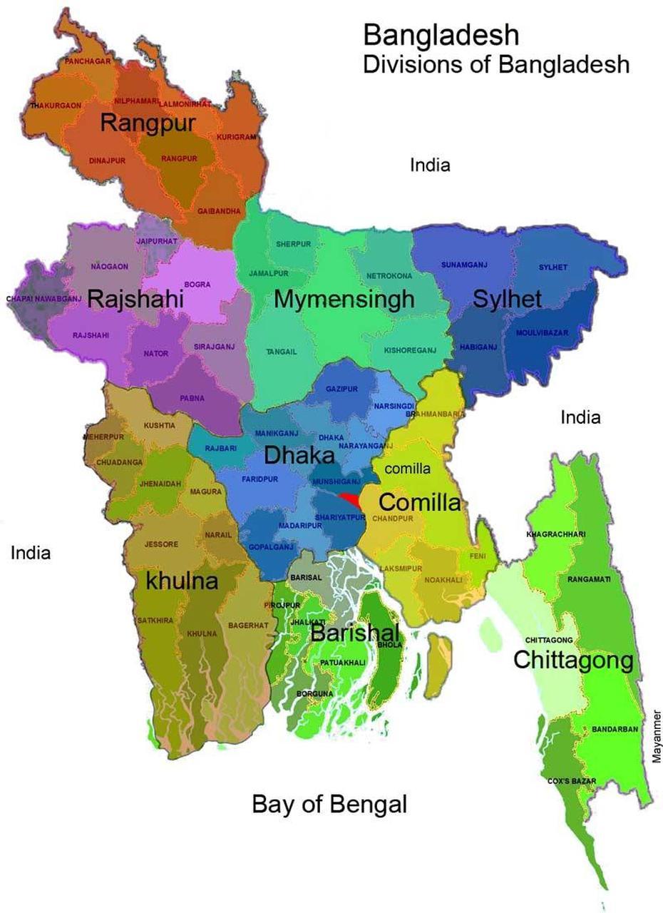 Map Of Dhaka Division – Progress Bangladesh En, Nakhyaungcharīpāra, Bangladesh, Nepal, Bangladesh Flag