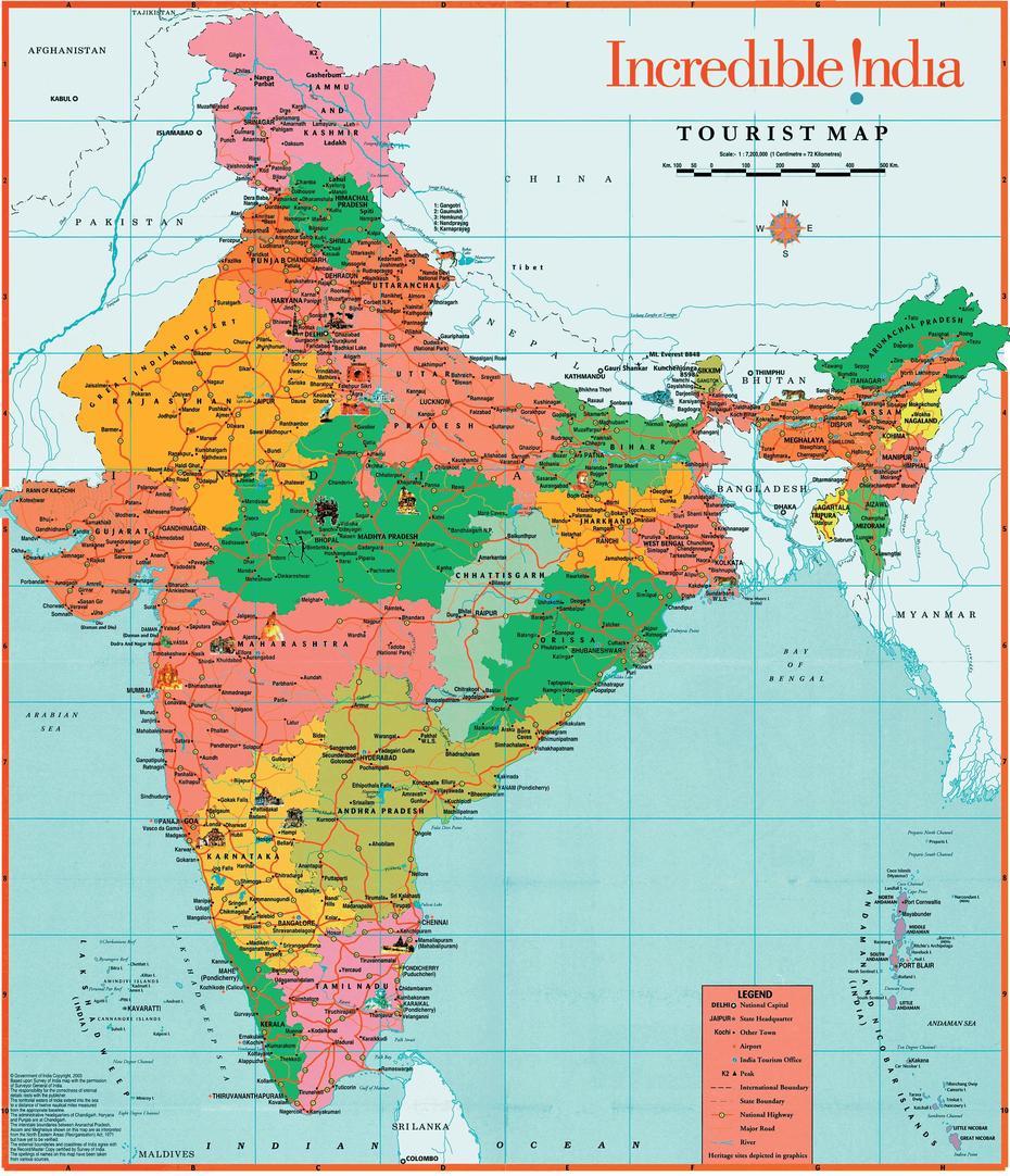 Map Of India – Travelsmaps, Vemalwāda, India, India  By State, Chennai India